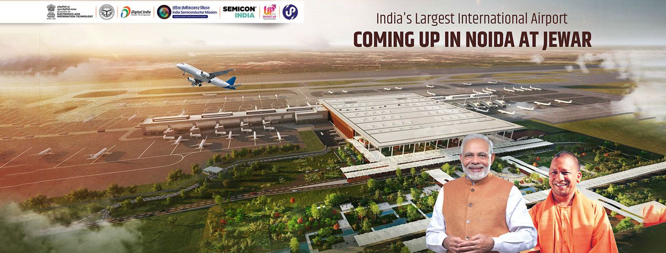 Image of India's Largest International Airport Coming Up In Noida At Jewar